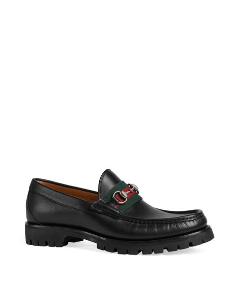 gucci lug sole loafers men's